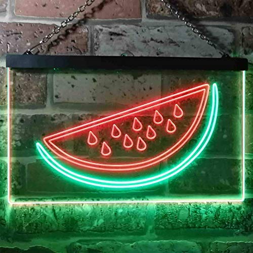 Fruit Watermelon Grocery Dual LED Neon Light Sign